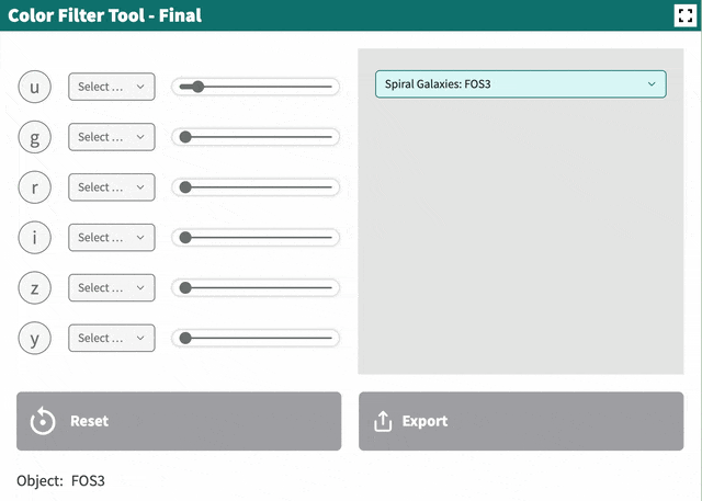 Screenshot of Color Filter Tool