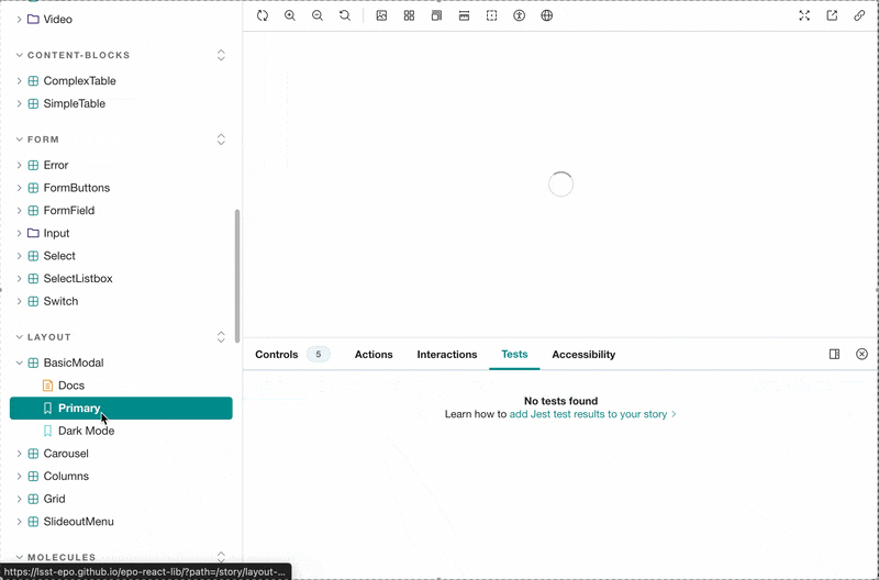 Screengrab of Rubin Observatory Molecule Components in Storybook